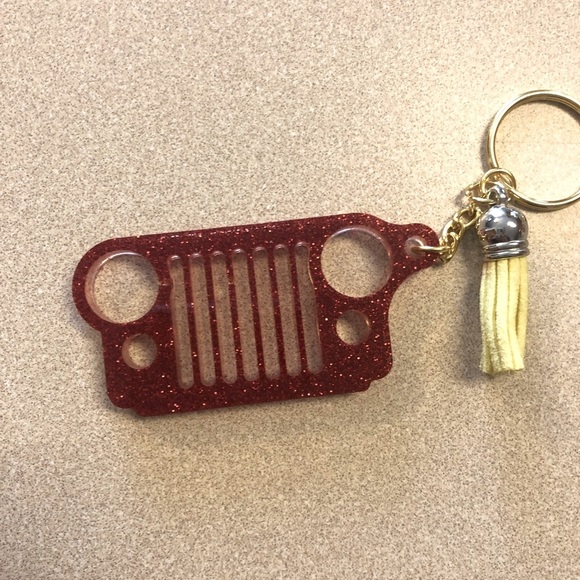 Hand Crafted Accessories - 🎉🎉HP🎉🎉 Handmade Jeep Front Grill Keychain